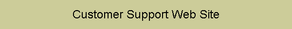Customer Support Web Site
